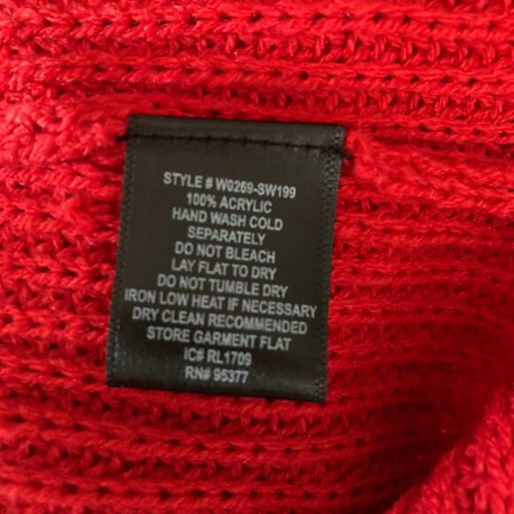 Sanctuary Sweater Womens XS Cold Shoulder Red New - Picture 8 of 14
